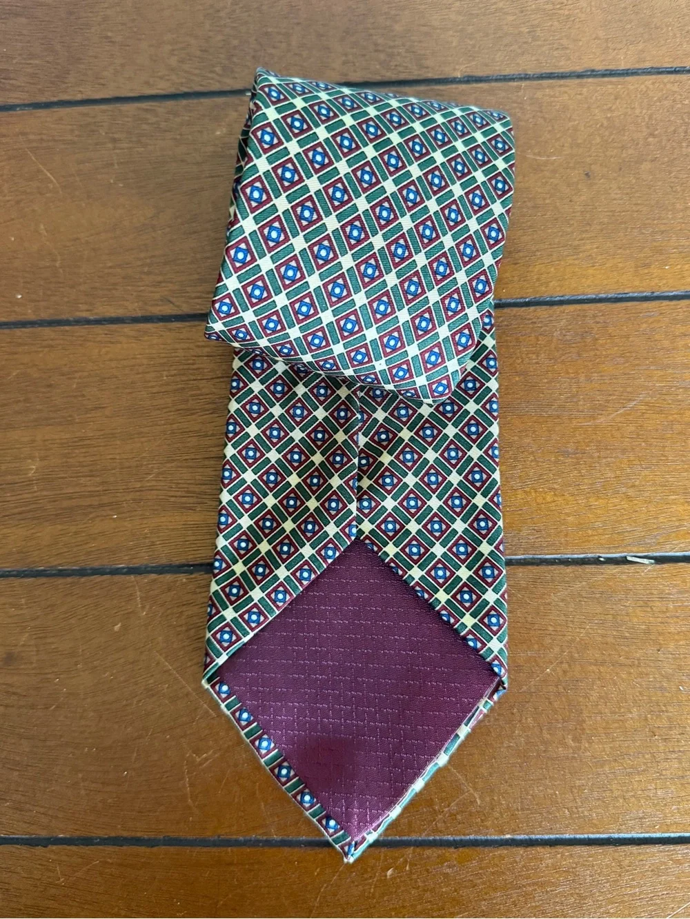 Christian Dior Monsieur Le Connaisseur Geometric Print Mens Tie